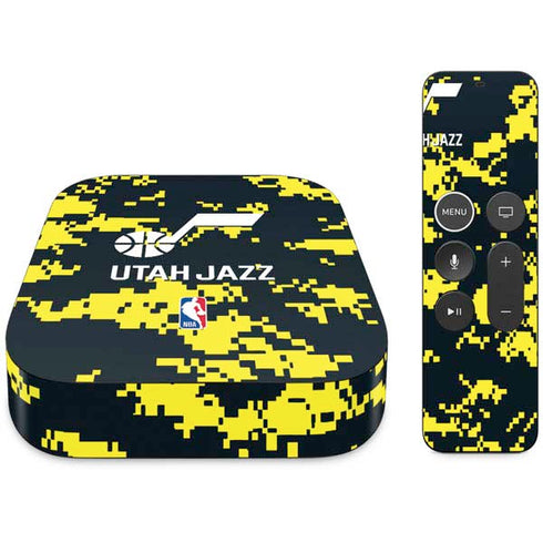 NBA Utah Jazz Grey Digi Camo Apple TV Skin